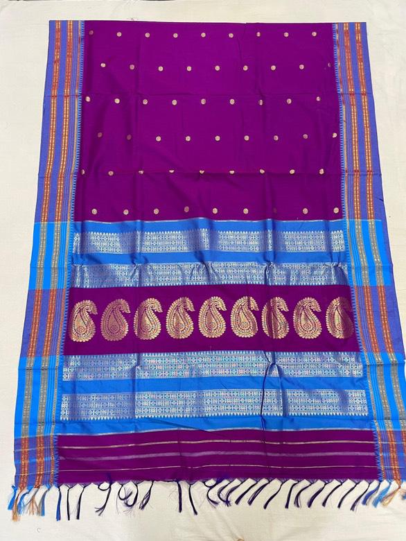 Lightweight Cotton Casual Saree - Front View
