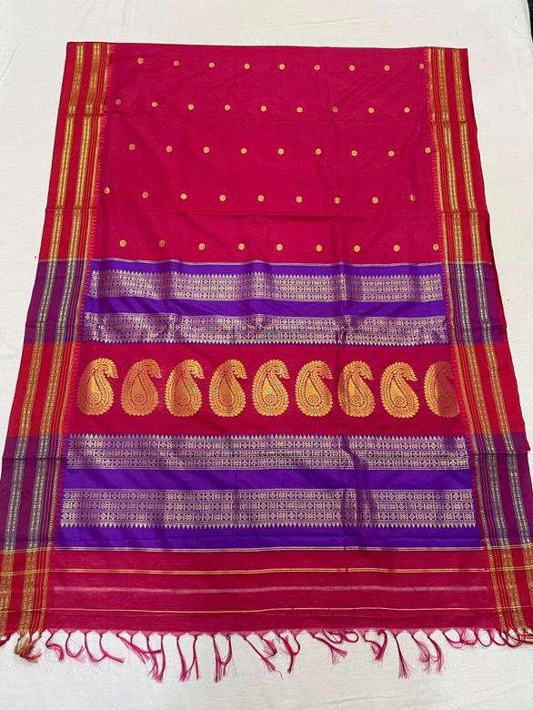 Lightweight Cotton Casual Saree - Front View