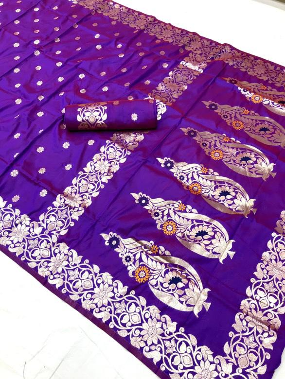 Traditional Linen Festival Saree - Detail View